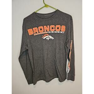 Majestic Denver Broncos Long Sleeve T-Shirt Mens MEDIUM NFL Football